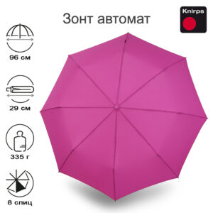 Зонт Knirps женский автомат E.200 Medium Duomatic PINK 9512004301