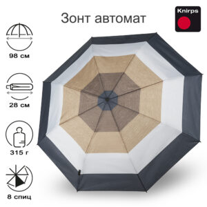 Зонт Knirps автомат T.200 Medium Duomatic CLASSICS BLACK